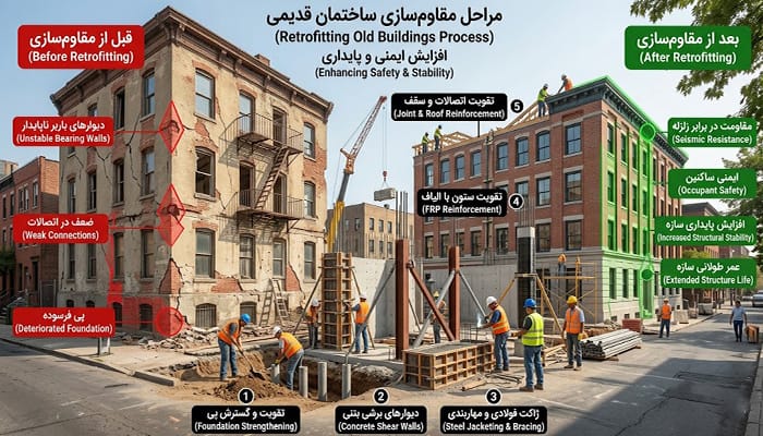 مقاوم سازی ساختمان قدیمی