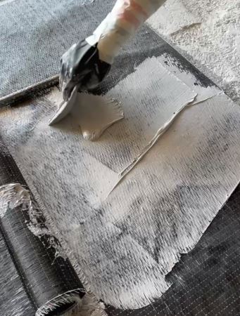 مراحل اجرای FRP با چسب Rambax